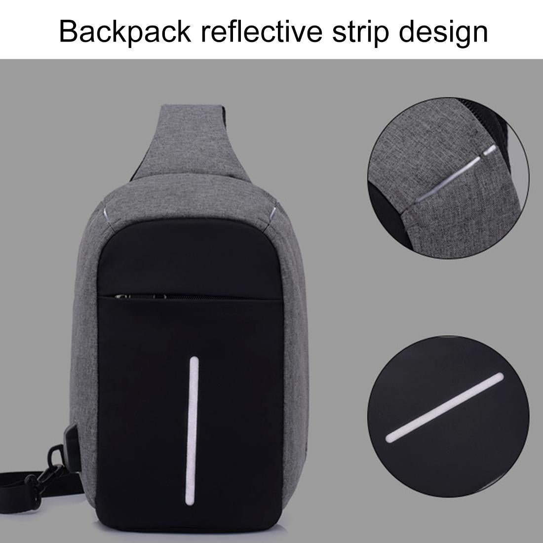 Portable Anti Theft Chest Bag With Usb Charging For Outdoor Sports Men / Women - Purple 8