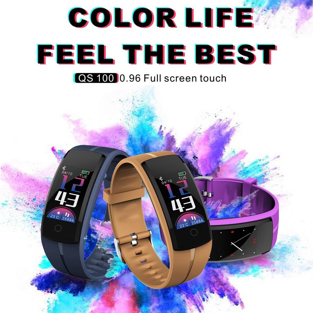Waterproof Tft Smart Bracelet With Call / Heart / Sleep / Sedentary / Bp Monitoring - Purple 7