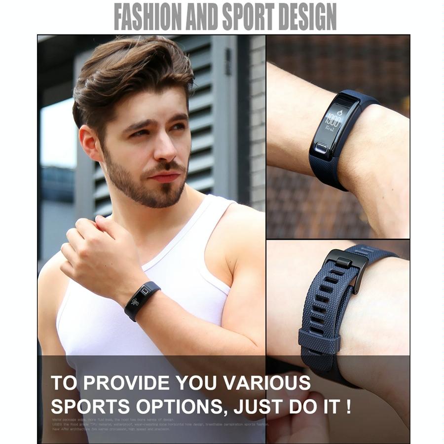 Smart Oled Bracelet - Waterproof Pedometer Bp Hr Blood Oxygen - Android / Ios - Purple 11