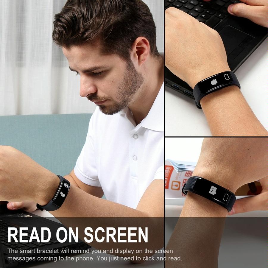 Smart Oled Bracelet - Waterproof Pedometer Bp Hr Blood Oxygen - Android / Ios - Purple 13