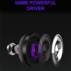 Retractable Mic Gaming Headset 3.5Mm Plug 2M Cable Black / Purple 7
