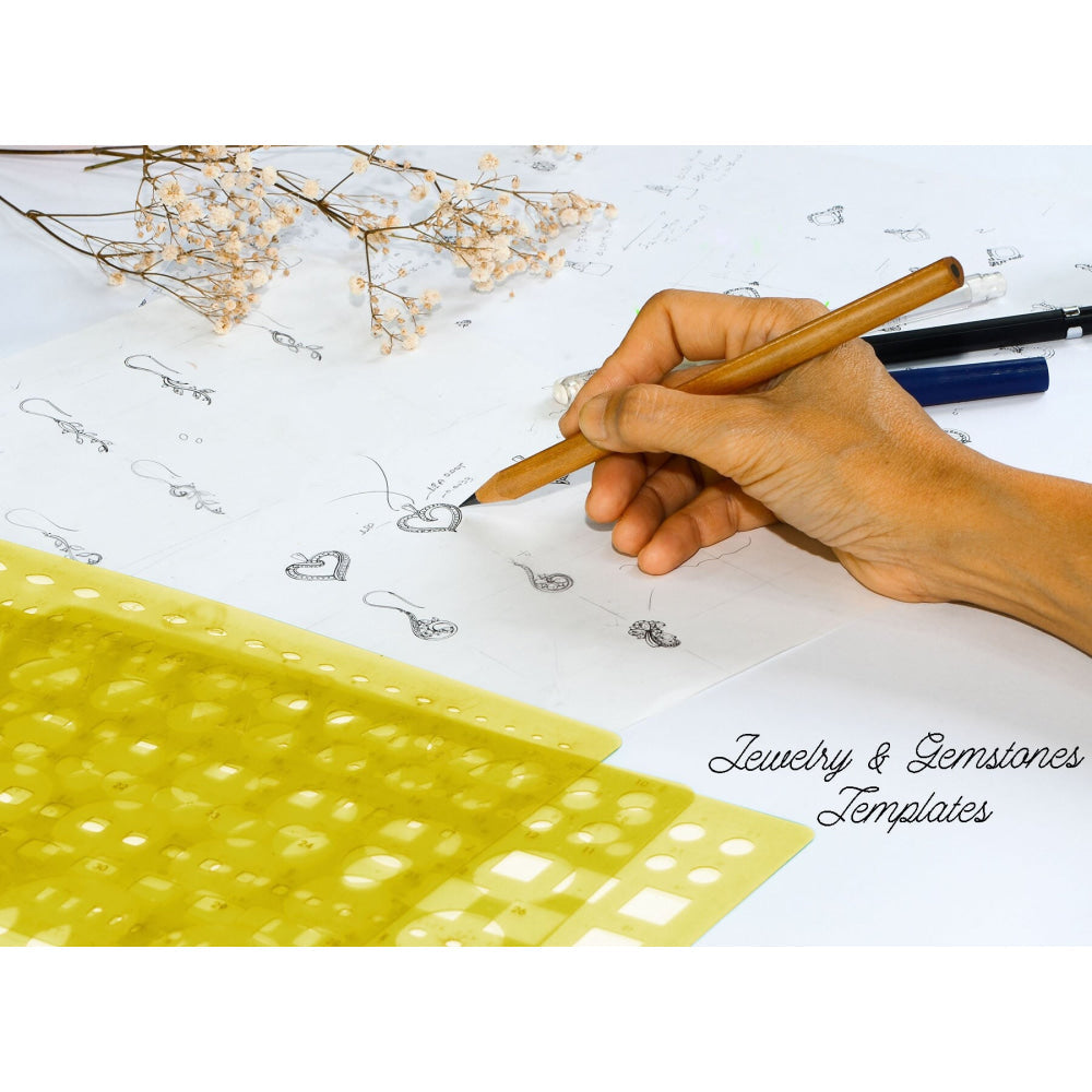 Ring Half Round Type Jewellery Templates Drafting Tools Jewellery Designing Stencils 3