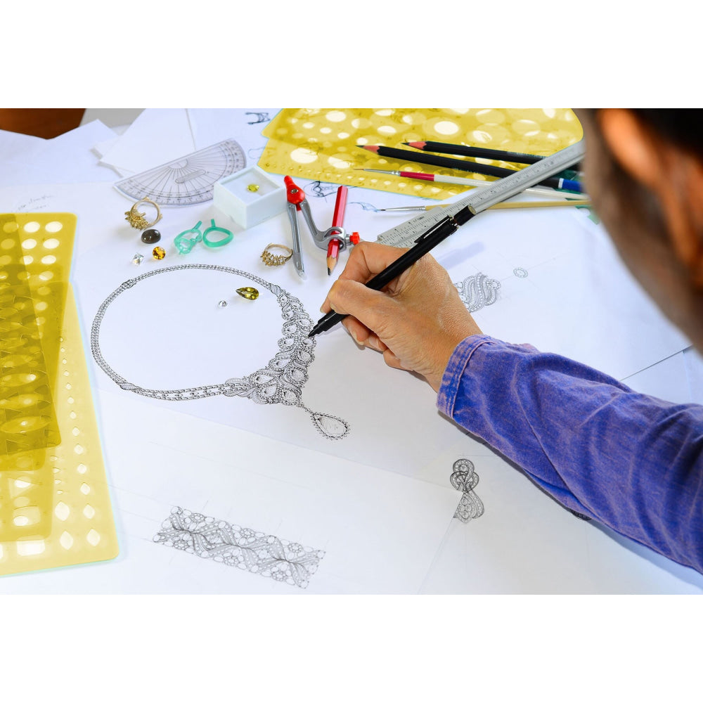 Ring Half Round Type Jewellery Templates Drafting Tools Jewellery Designing Stencils 4