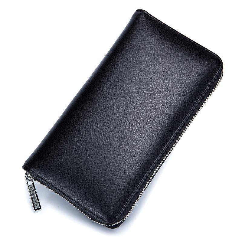 Leather Rfid Card Holder Wallet - Blocking - Red Purple 14