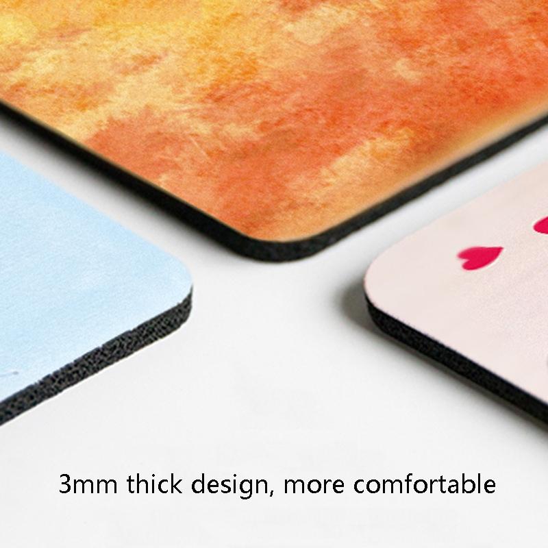 6 Piece Non Slip Mouse Pad Set 21 X 26Cm Thick Rubber Anti Skid Durable - Cute Kitten 5