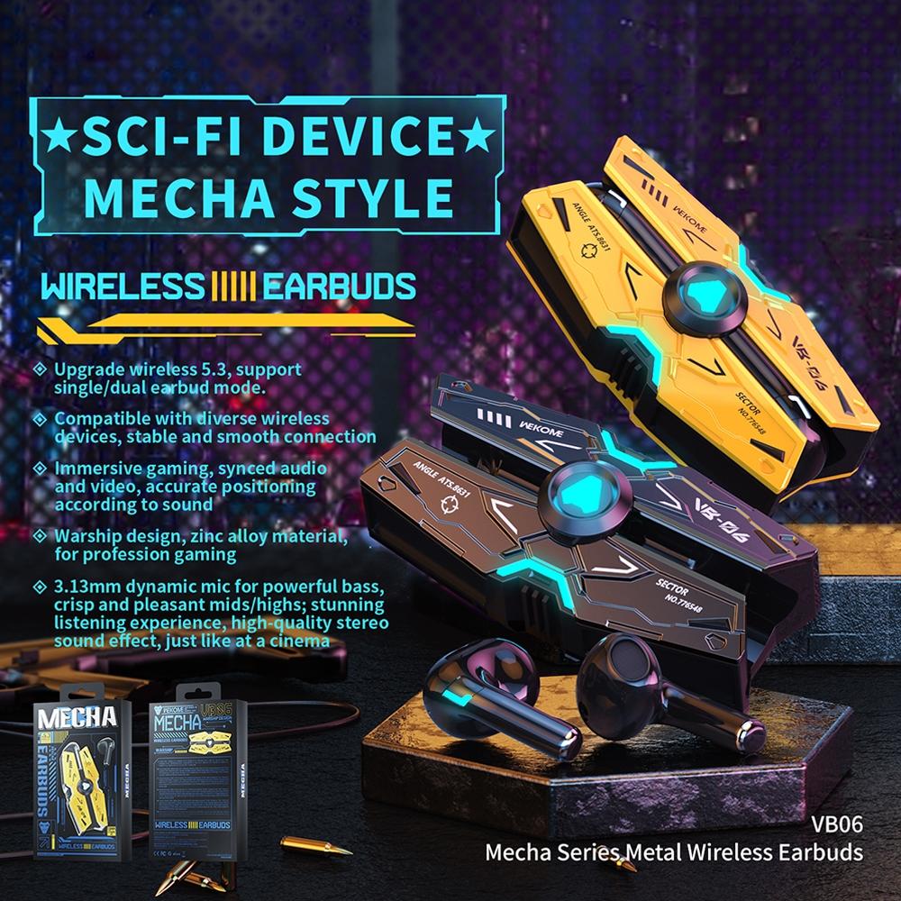 Metal Bluetooth Earphones - Vb06 Mech Series - Tarnish 5