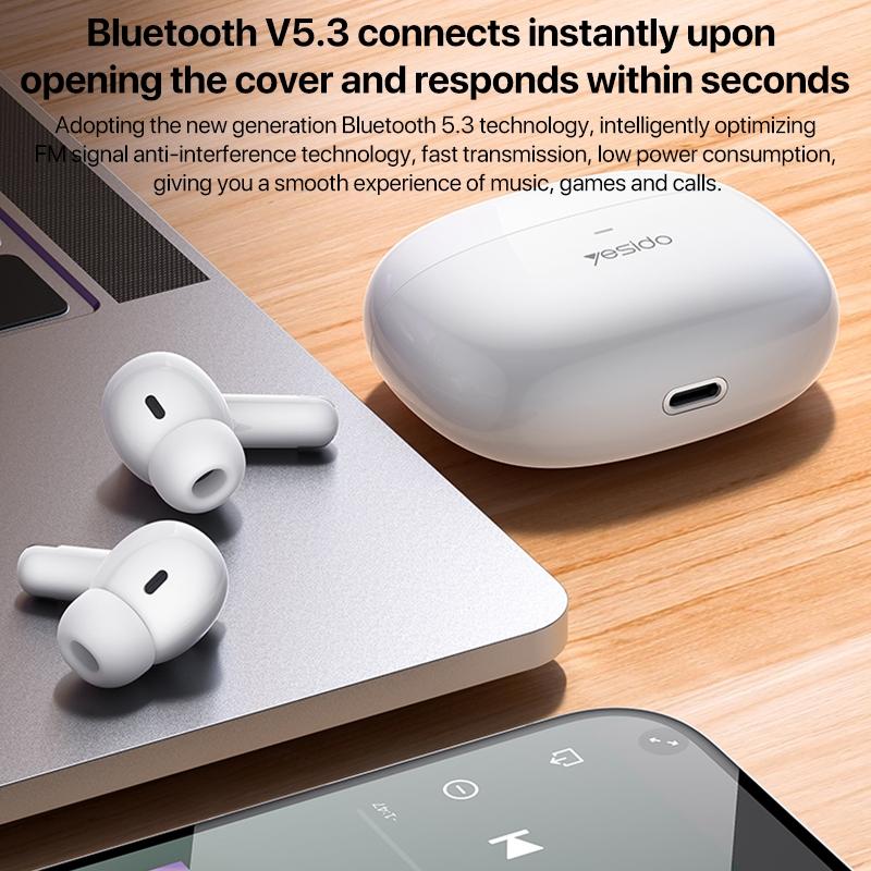 Smart Dual Noise Reduction Tws Wireless Earphones - Beige 8