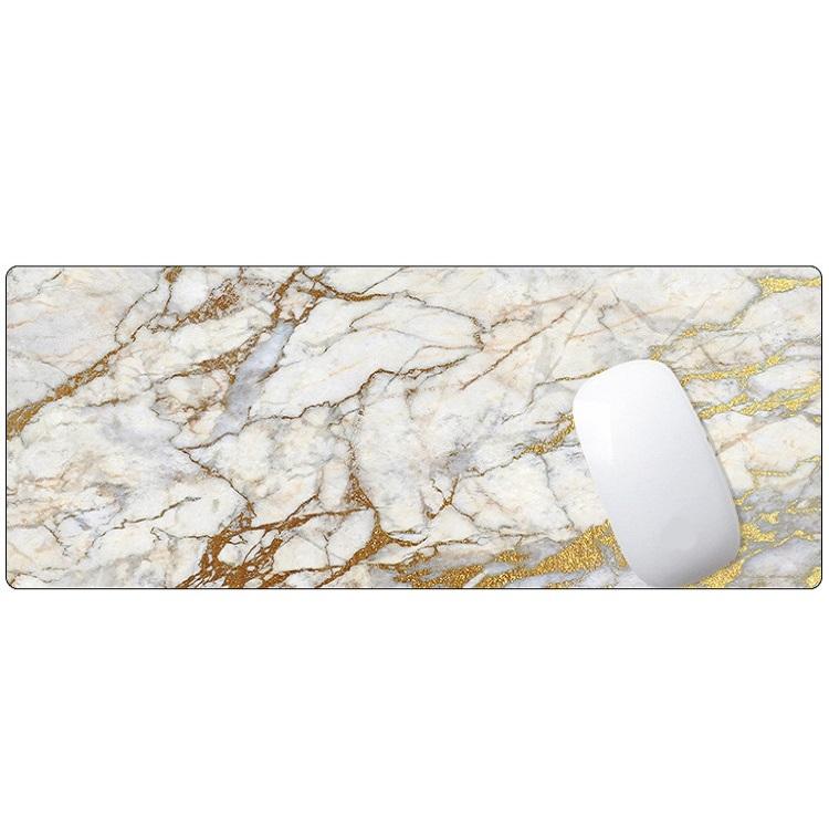 Sturdy Marbled Rubber Mouse Pad - Black Gold Marble 4