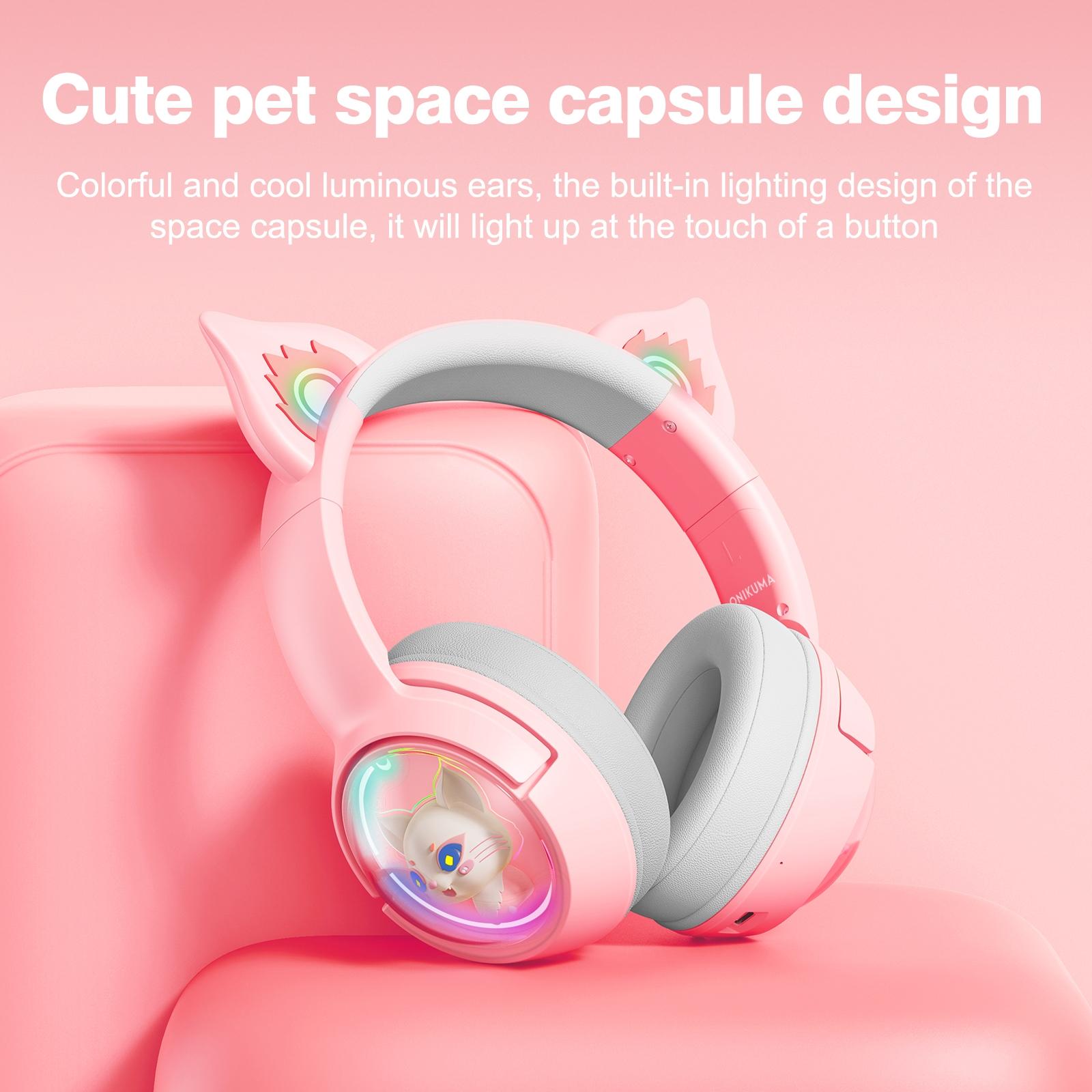Wireless Cat Ear Bluetooth Headset Usb-C - Beige 10