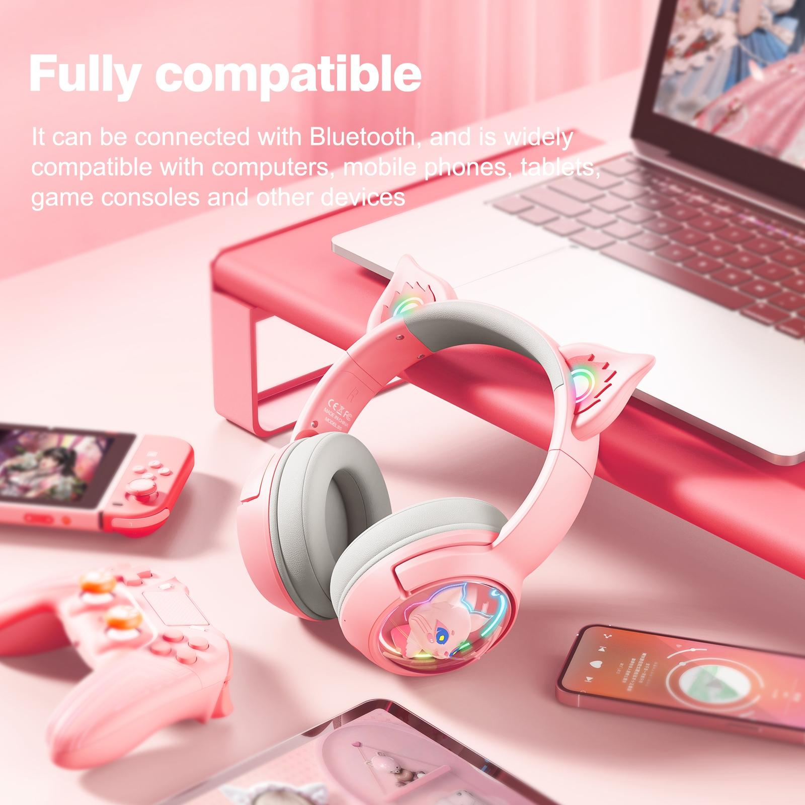 Wireless Cat Ear Bluetooth Headset Usb-C - Beige 13