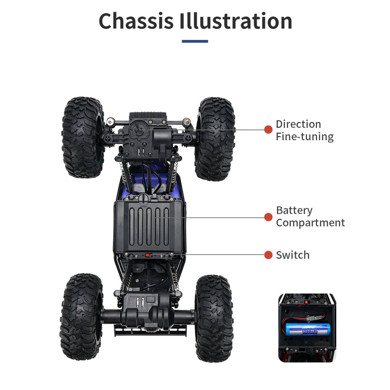 Alloy Climbing Car - 1 14 4wd Remote Control - Red 8