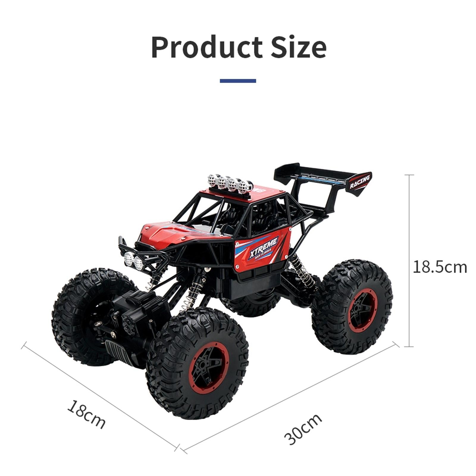 Alloy Climbing Car - 1 14 4wd Remote Control - Red 9
