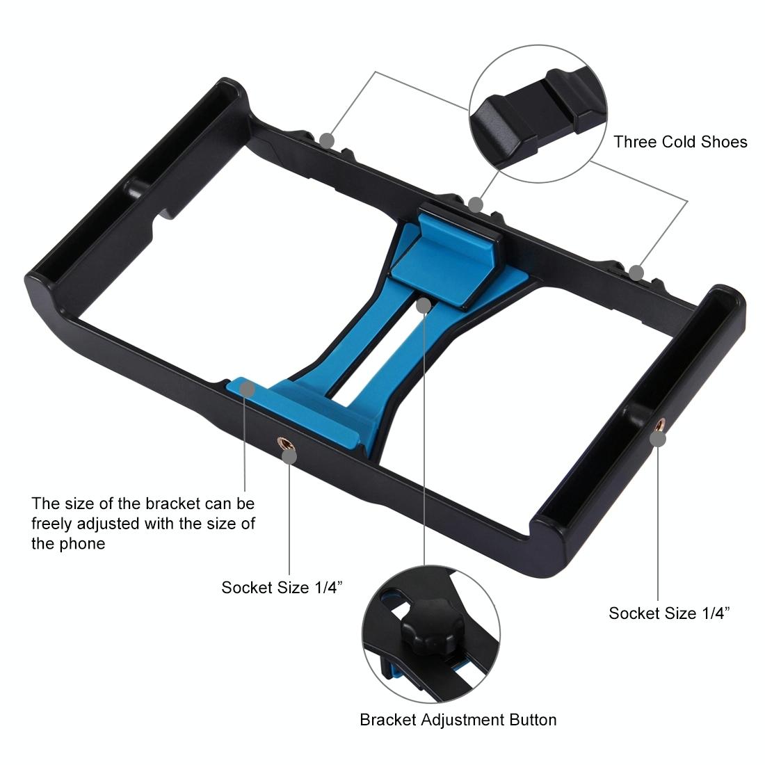 Smartphone Video Rig & Microphone Kit For Live Broadcast - Compatible With Iphone Galaxy Huawei Xiaomi Htc Lg Google And More - Red 5
