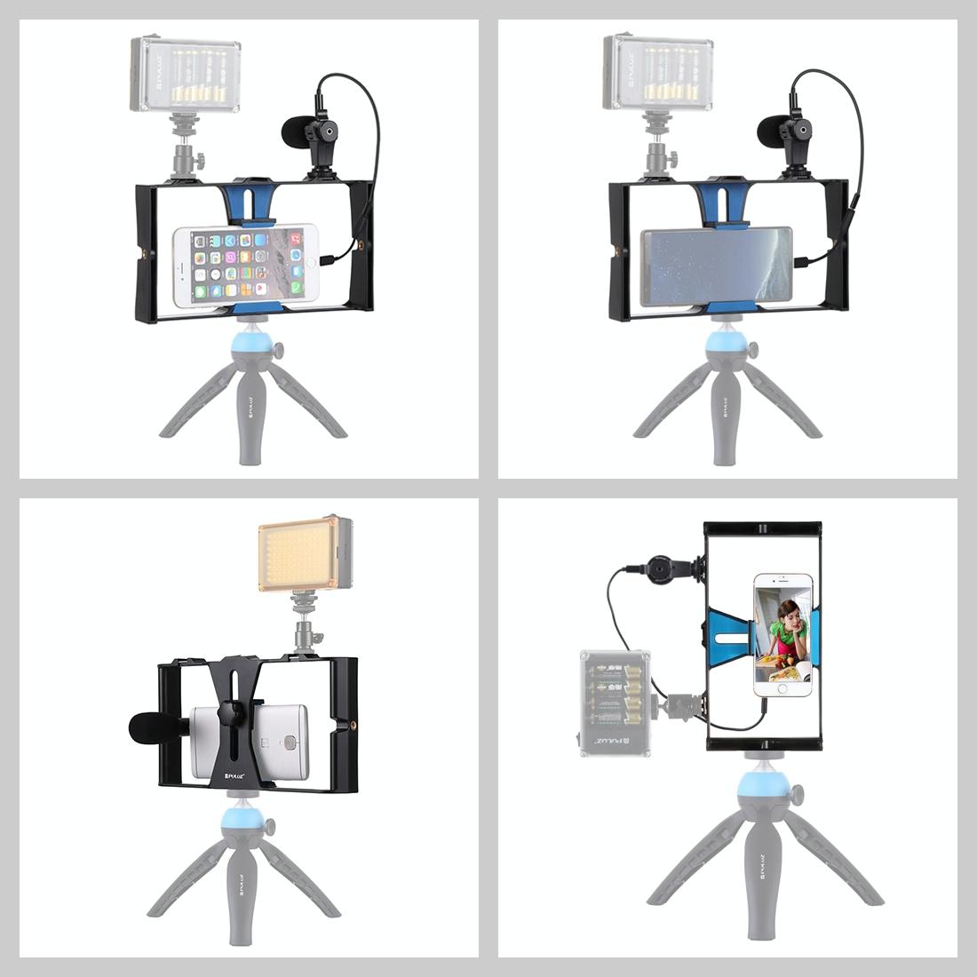 Smartphone Video Rig & Microphone Kit For Live Broadcast - Compatible With Iphone Galaxy Huawei Xiaomi Htc Lg Google And More - Red 6