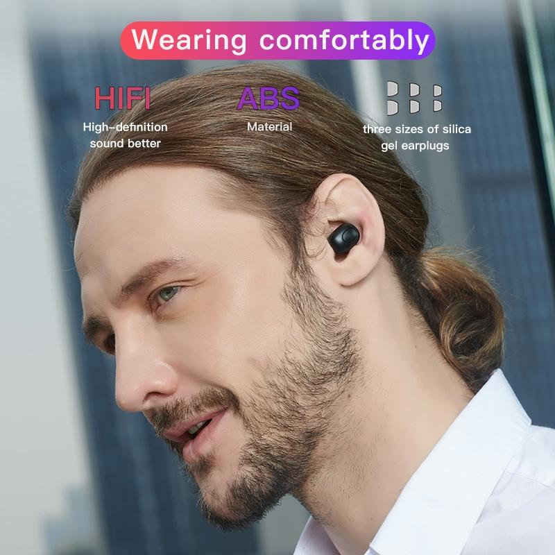 Bluetooth 5.0 Wireless Earbuds with Charging Case - Red 5