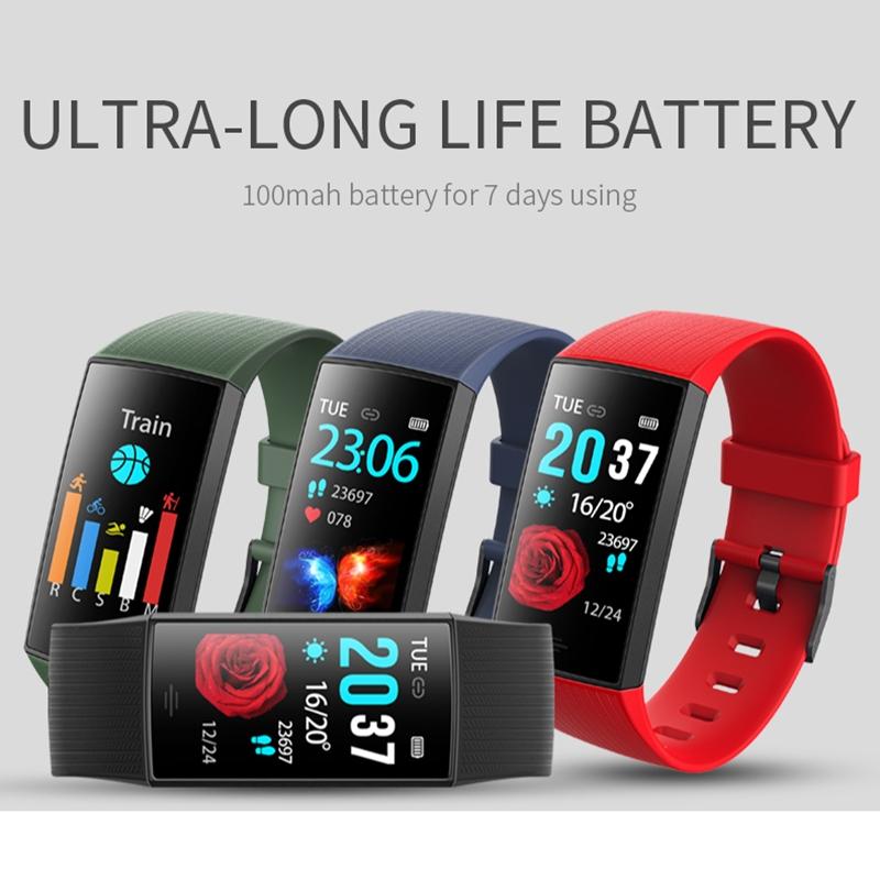 Waterproof Smart Bracelet With Step Heart And Sleep Monitoring - Ip67 - Red 8