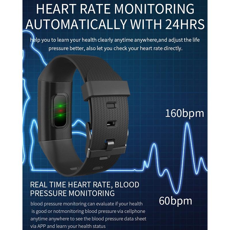 Waterproof Smart Bracelet With Step Heart And Sleep Monitoring - Ip67 - Red 13