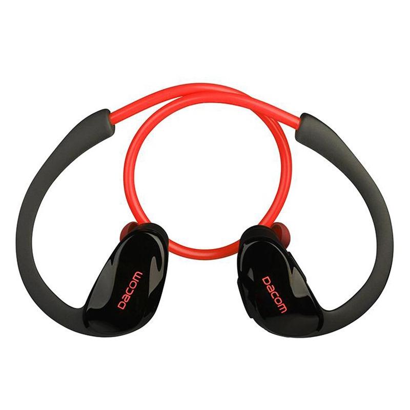 Red Dacom Athlete Bluetooth Earphones with Mic - Sport Running Stereo 3