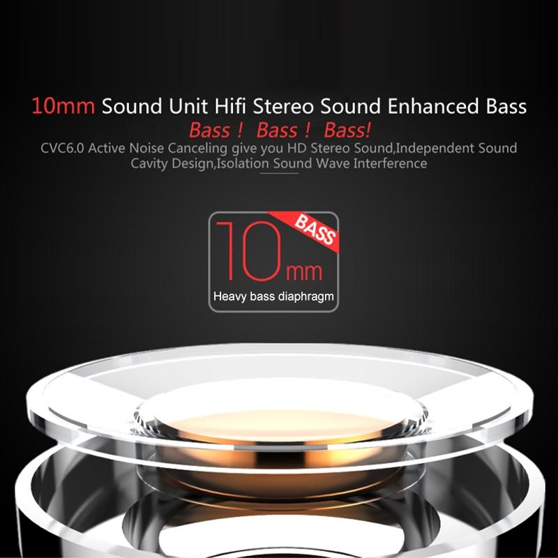 Red Dacom Athlete Bluetooth Earphones with Mic - Sport Running Stereo 4