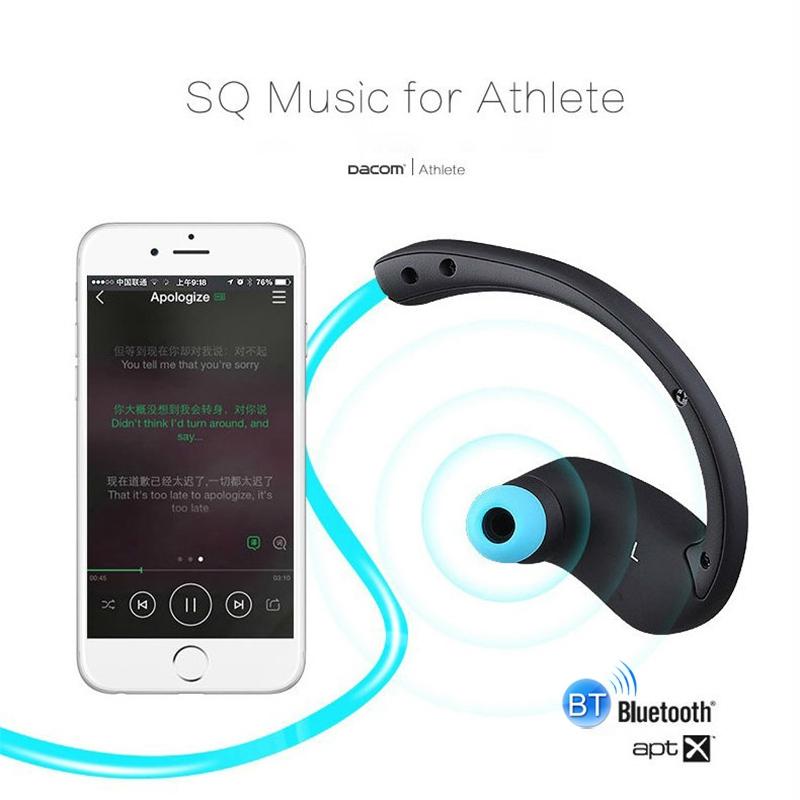Red Dacom Athlete Bluetooth Earphones with Mic - Sport Running Stereo 14