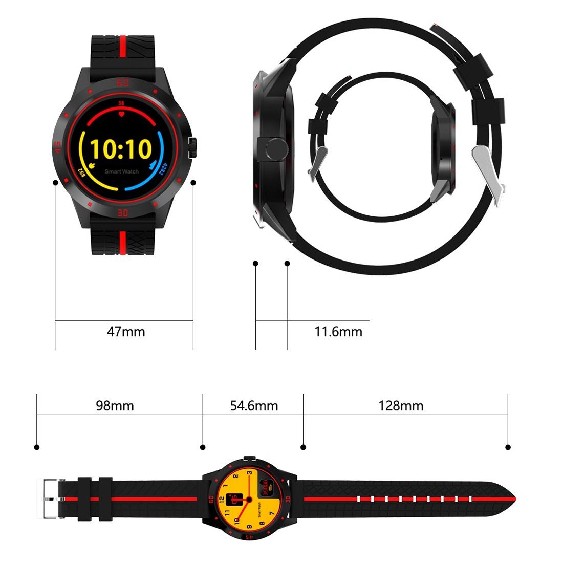 1.3 Inch Tft Screen Mtk2502C Bluetooth4.0 Silicone Watch Band Support Heart Rate Monitor & Pedometer & Sleep Monitor & Sedentary Reminder - Red 3