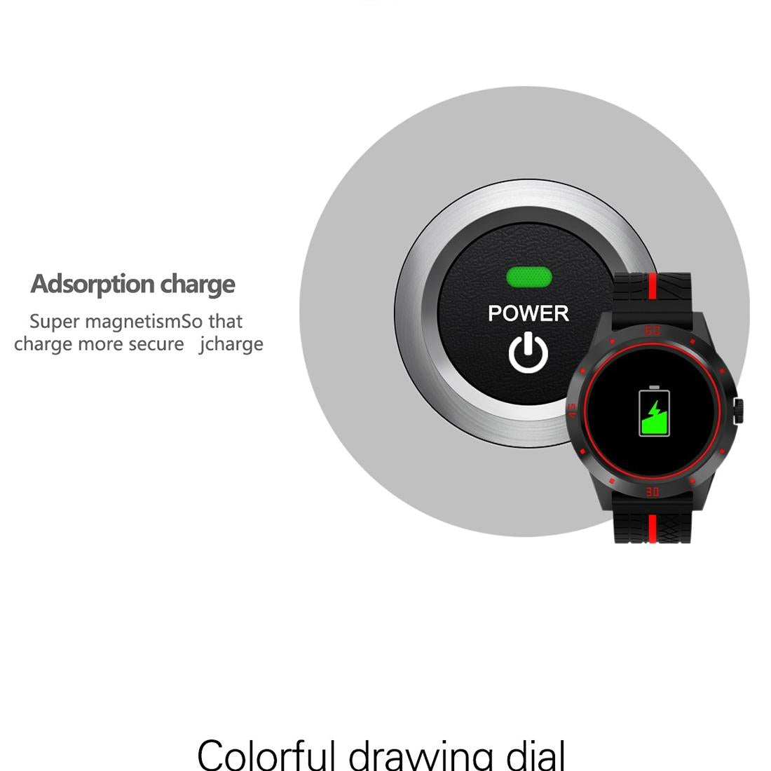 1.3 Inch Tft Screen Mtk2502C Bluetooth4.0 Silicone Watch Band Support Heart Rate Monitor & Pedometer & Sleep Monitor & Sedentary Reminder - Red 5