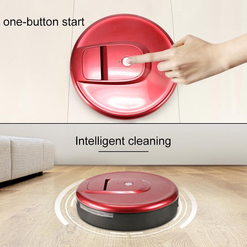 Smart Household Sweeping Robot - Efficient Cleaning - Red 7