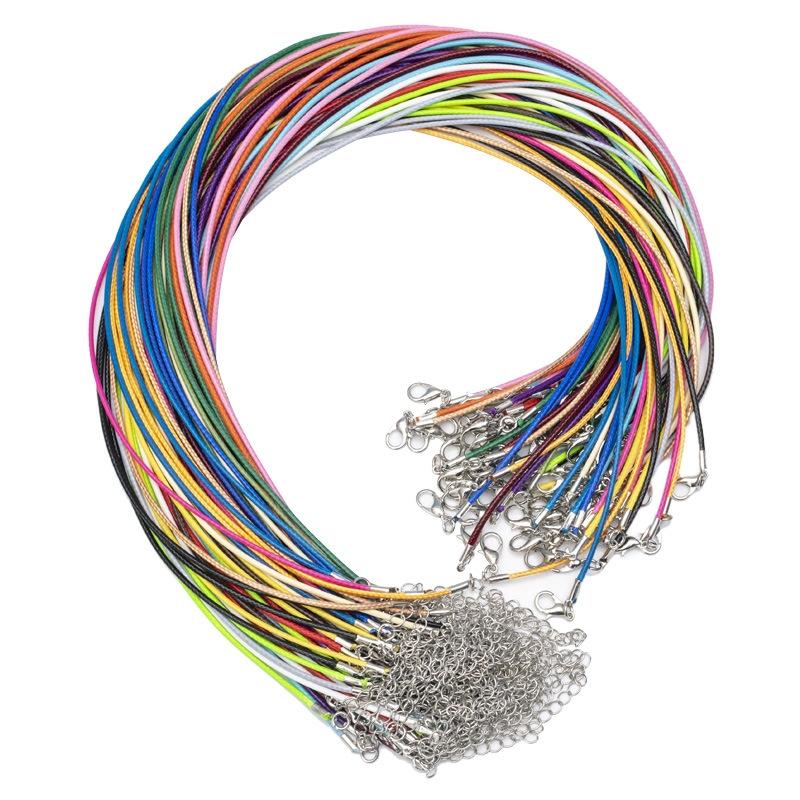 100 Crystal Pendant Necklaces On Rope Elegant Jewelry Lanyards - Khaki 3