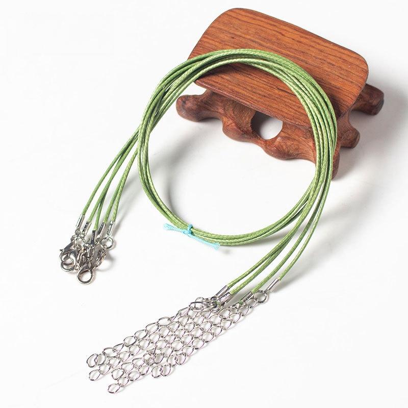 100 Crystal Pendant Necklaces On Rope Elegant Jewelry Lanyards - Khaki 8