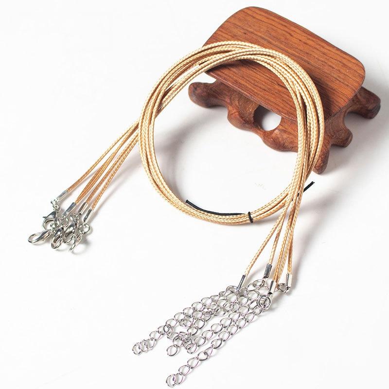 100 Crystal Pendant Necklaces On Rope Elegant Jewelry Lanyards - Khaki 11