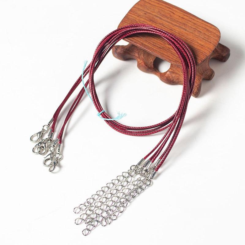 100 Crystal Pendant Necklaces On Rope Elegant Jewelry Lanyards - Khaki 12