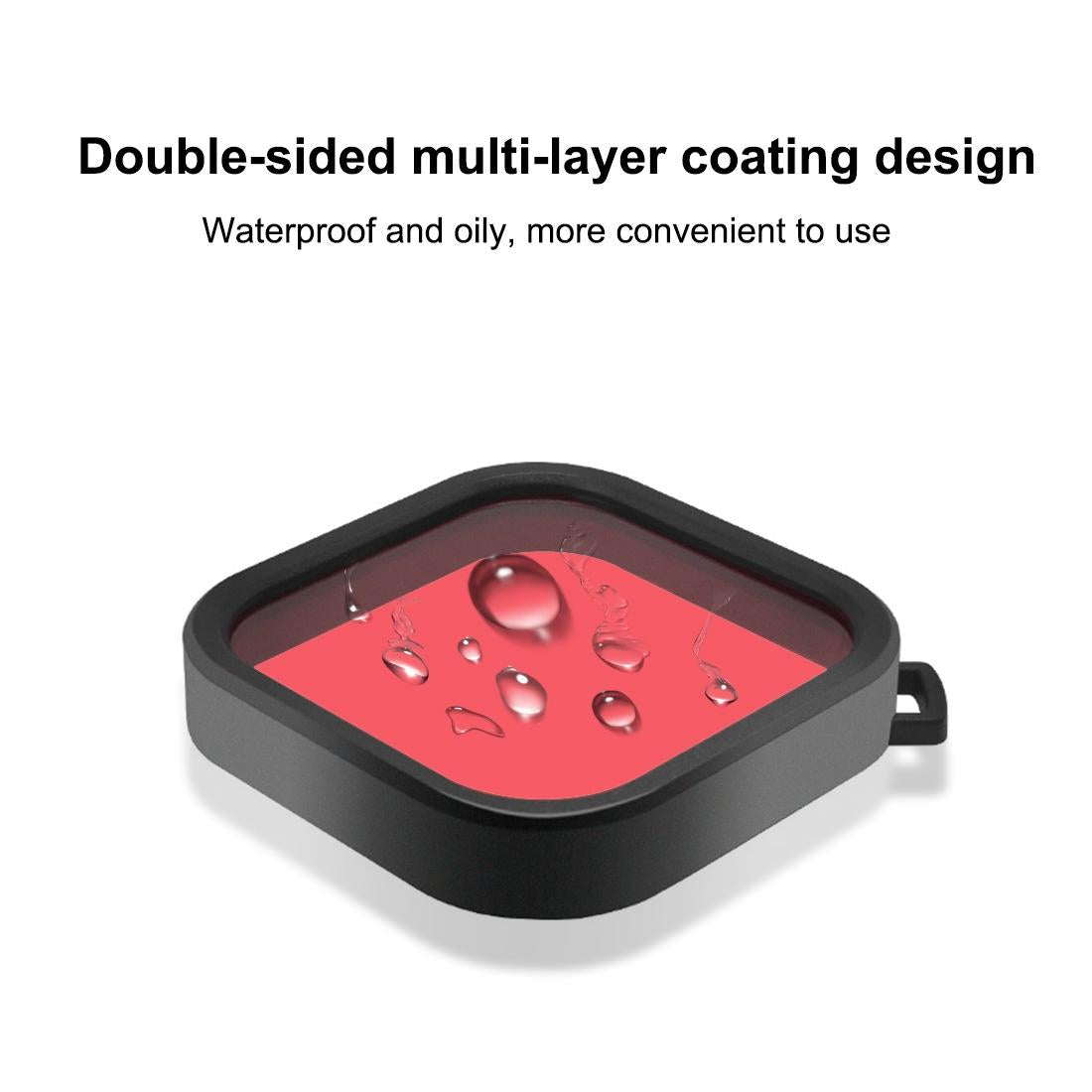 Square Diving Lens Filter for Gopro Hero 9 / 10 / 11 / 12 - Red 4