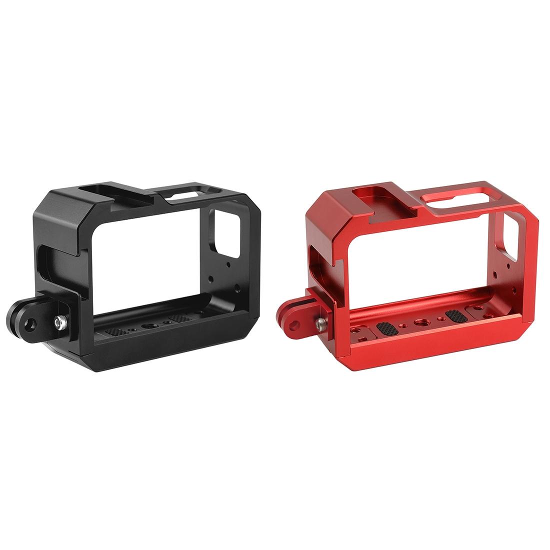 Aluminum Frame Cage for Insta360 one r with Cold Shoe and Tripod Base - Red 10