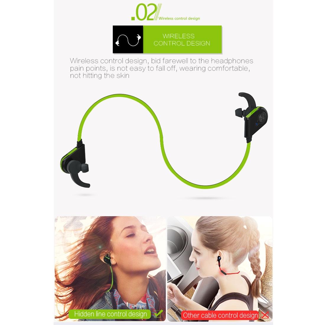 Wireless Bluetooth In-ear Headset with Magnetic Switch & Indicator Light - Red 11
