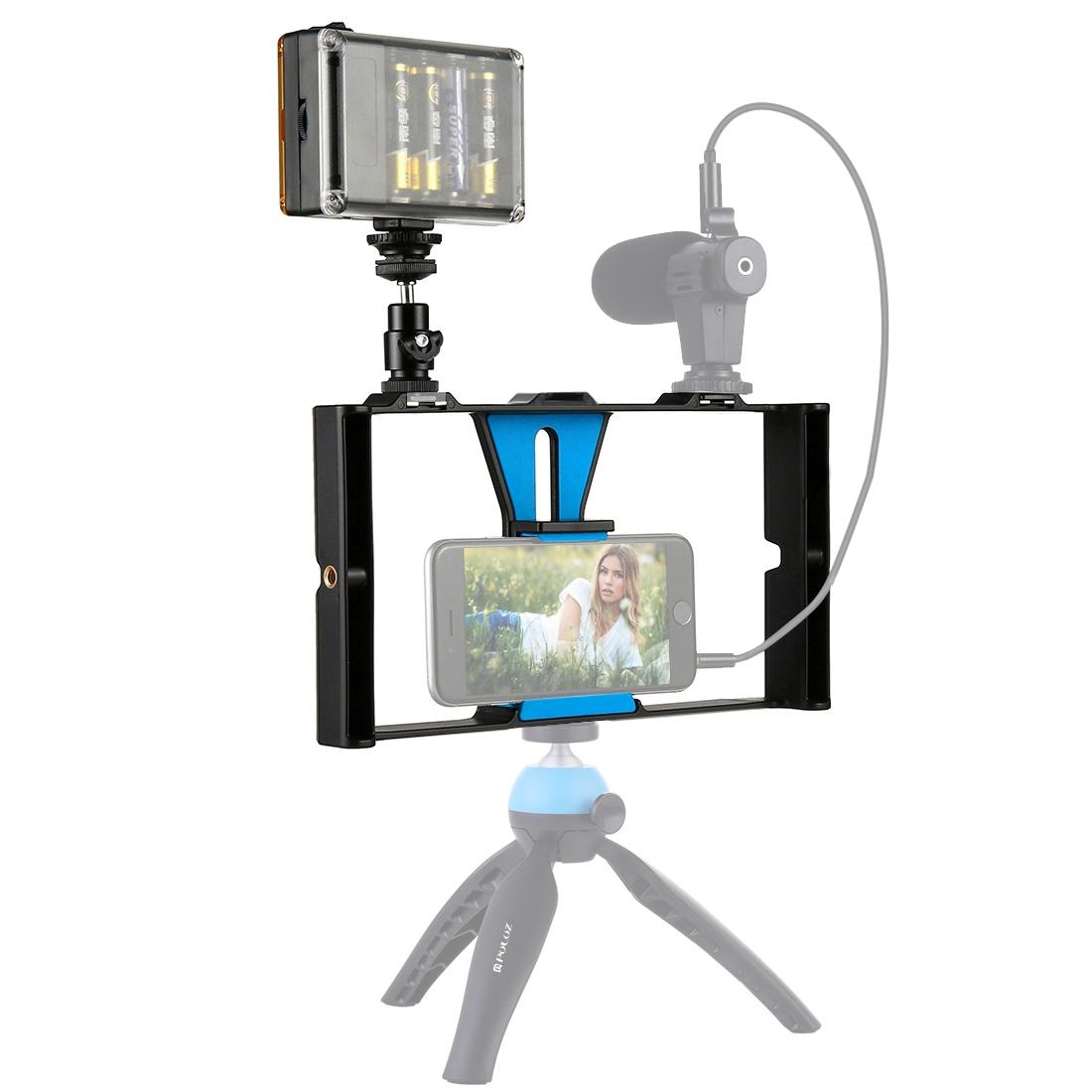 Vlogging Live Broadcast Led Selfie Light Kit With Tripod Head - Red