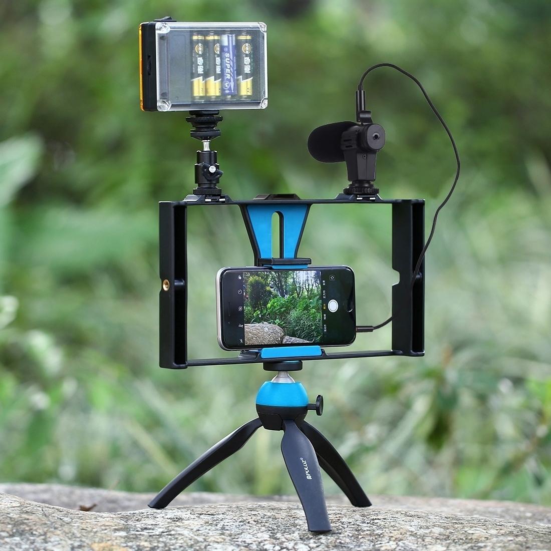 Vlogging Live Broadcast Led Selfie Light Kit With Tripod Head - Red 10