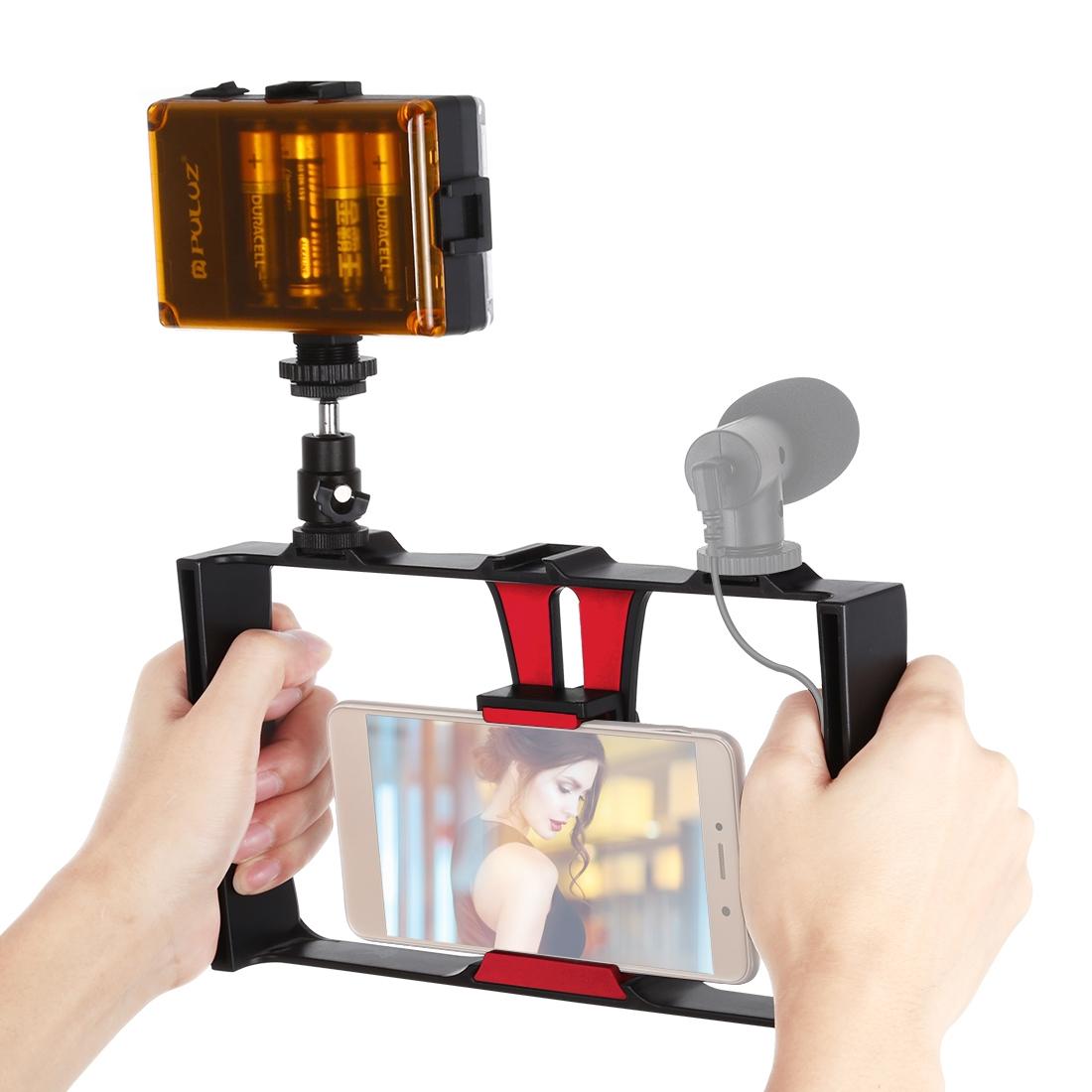 Vlogging Live Broadcast Led Selfie Light Kit With Tripod Head - Red 11