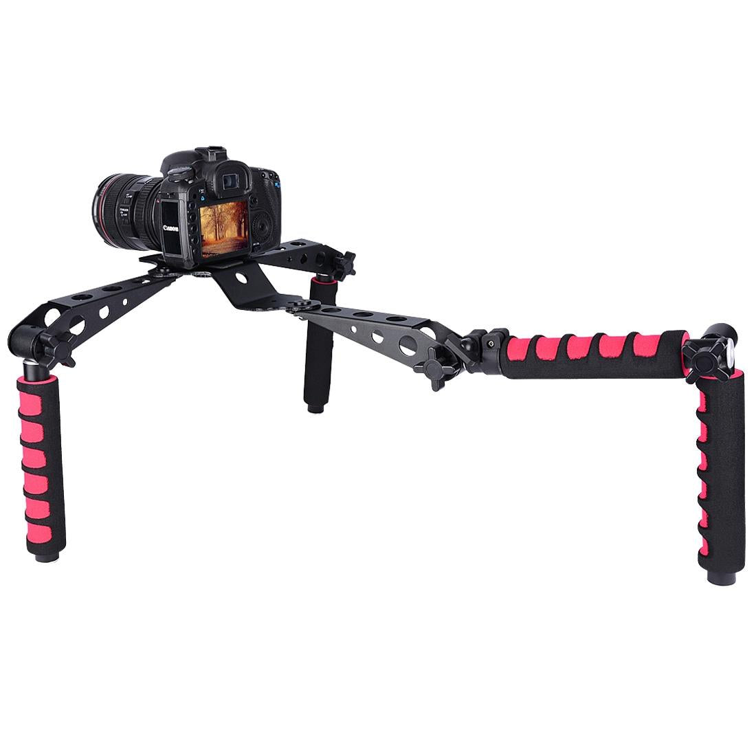 Multifunctional Camera Shoulder Mount For Dslr / Video Camera With Red Handles 3