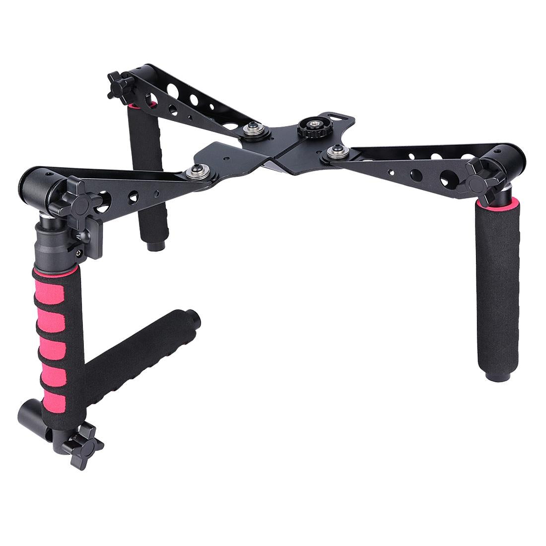 Multifunctional Camera Shoulder Mount For Dslr / Video Camera With Red Handles 4