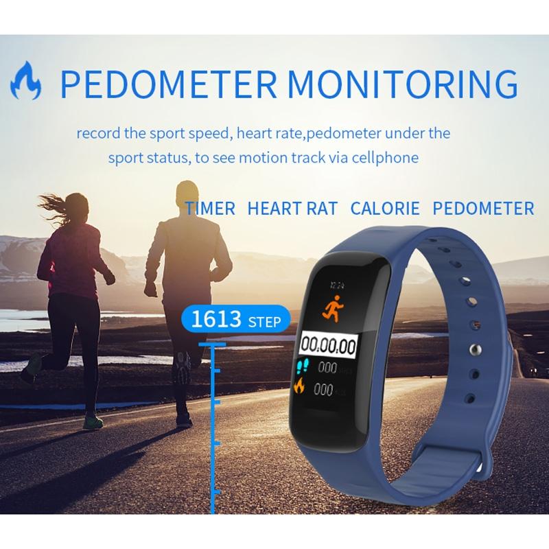 Waterproof Smart Bracelet With Step Heart And Sleep Monitoring - Ip67 - Red 7
