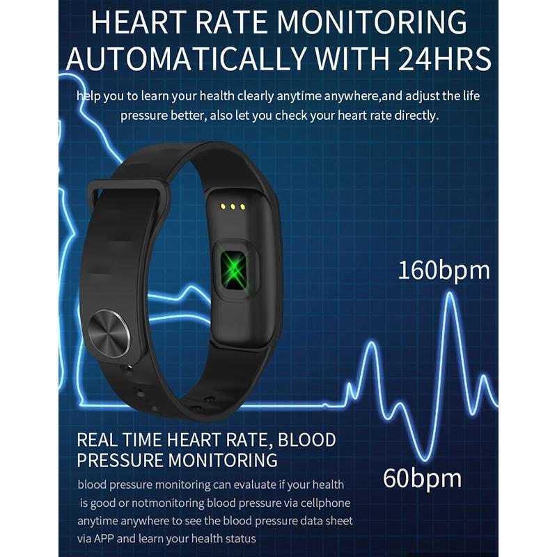 Waterproof Smart Bracelet With Step Heart And Sleep Monitoring - Ip67 - Red 8