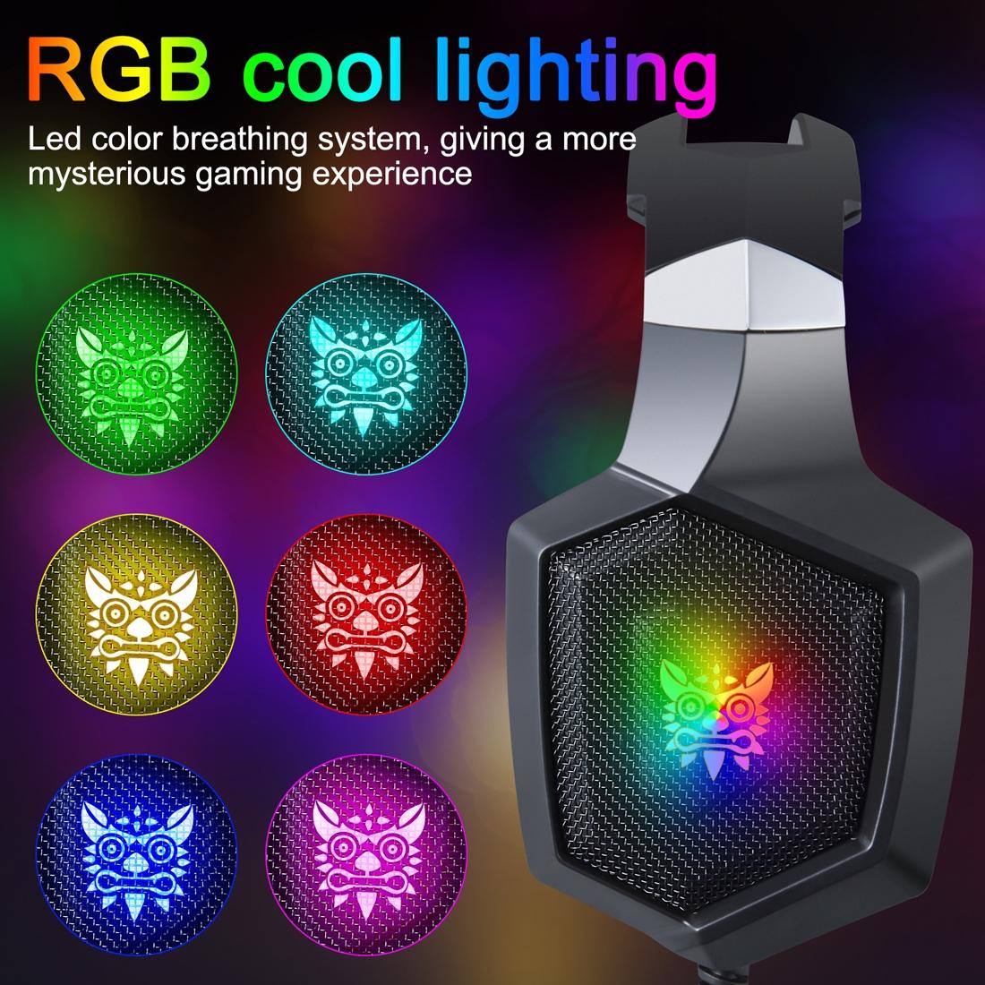 Surround Gaming Headset With Mic & Led Onikuma K8 - Red 5