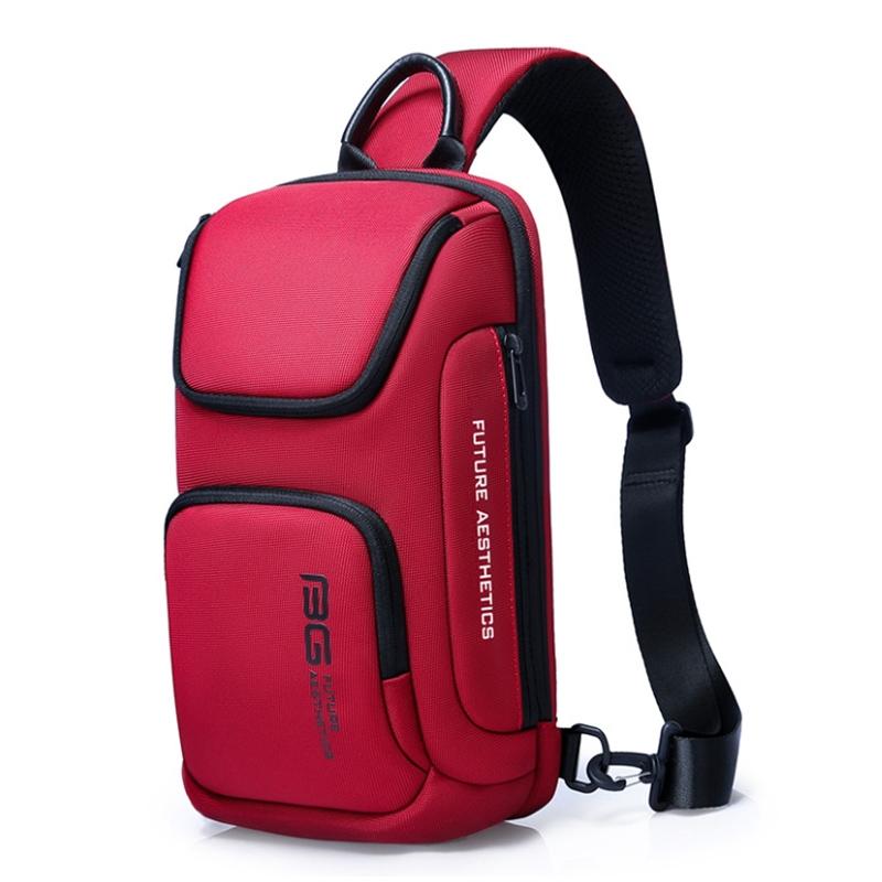 Waterproof Anti Theft Crossbody Chest Bag For Men 34 X 17.5 X 11Cm - Red