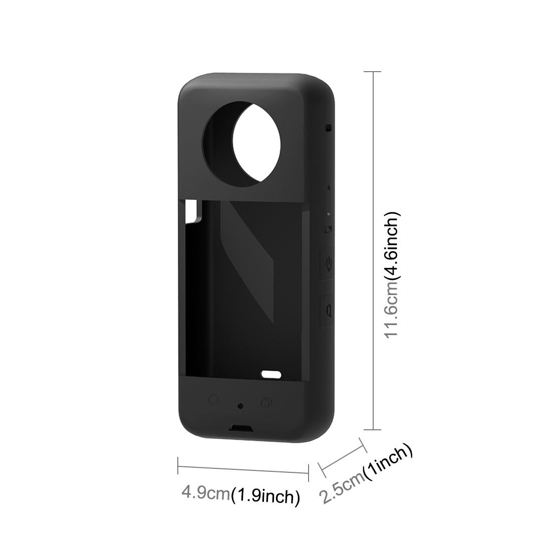 Silicone Protective Case with Lens Cover for Insta360 X3 - Red 9
