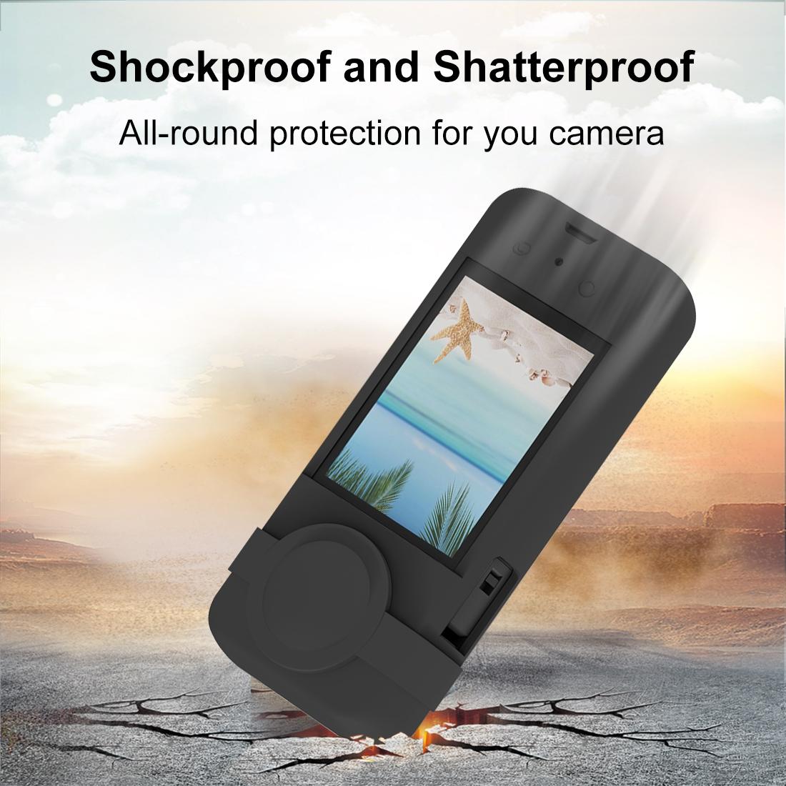 Silicone Protective Case with Lens Cover for Insta360 X3 - Red 10