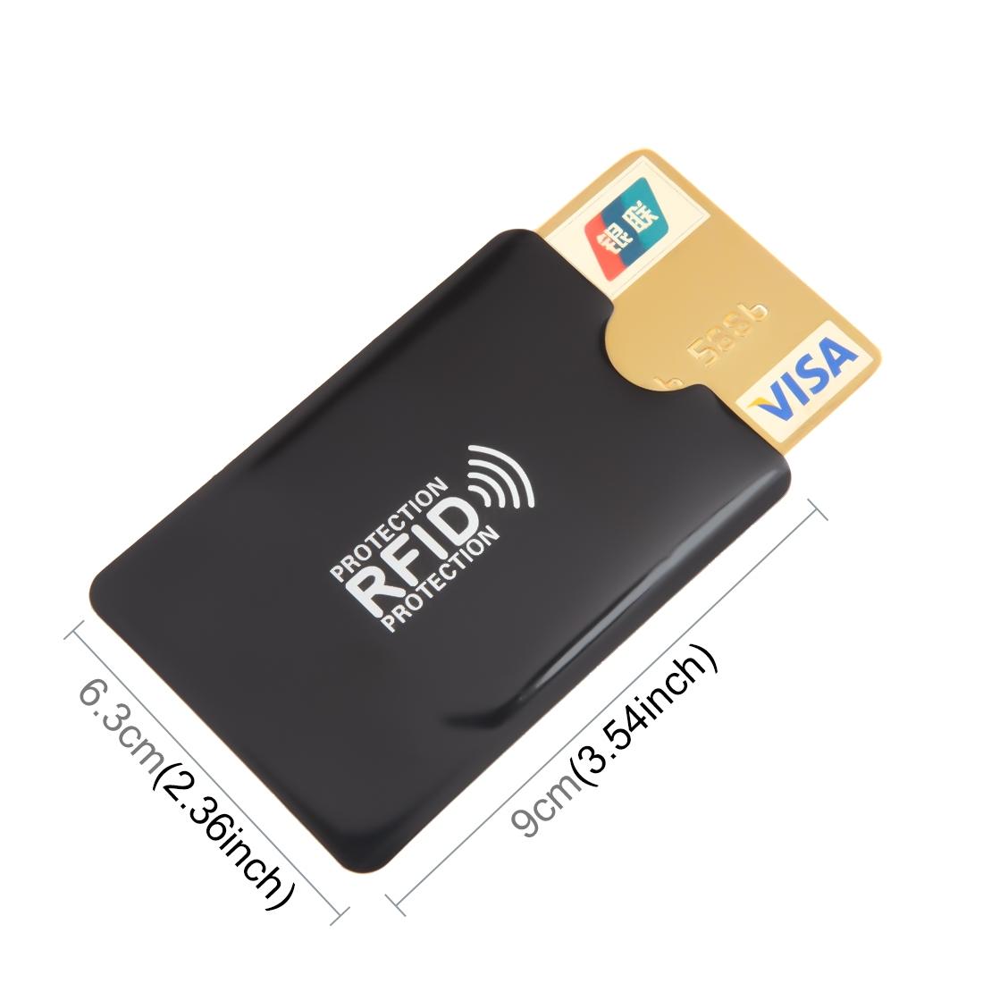 100-piece Rfid Blocking Card Holder - 9x6.3cm Aluminum Foil - Red 3