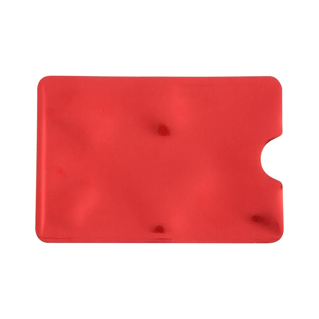 100-piece Rfid Blocking Card Holder - 9x6.3cm Aluminum Foil - Red 12