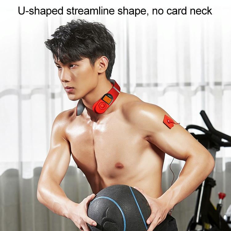 Pangao Smart Neck Massager Pulse Physiotherapy Device - Red 8