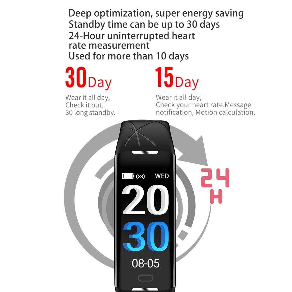 Smart Bracelet With Heart Rate Monitor And Call Reminder - Waterproof - Red 9