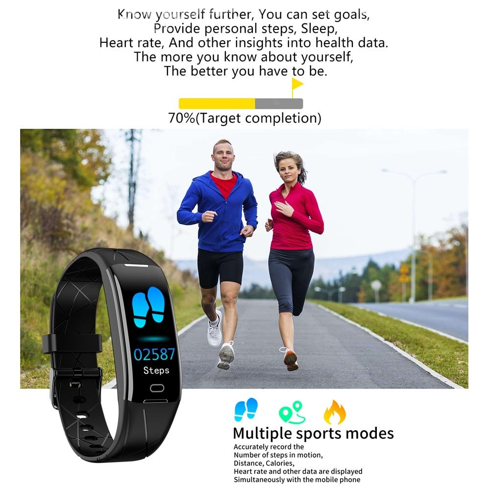 Smart Bracelet With Heart Rate Monitor And Call Reminder - Waterproof - Red 11